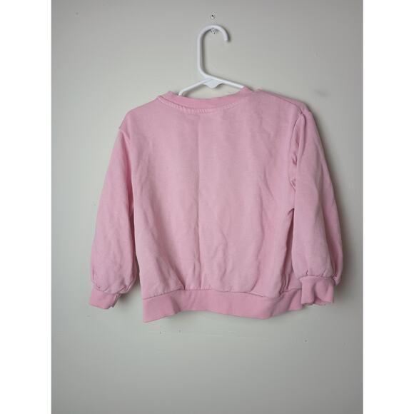 H&M Little Sister Pink Graphic Crew Neck Sweatshirt Toddler 3T Pull Over - Picture 3 of 3